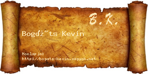 Bogáts Kevin névjegykártya